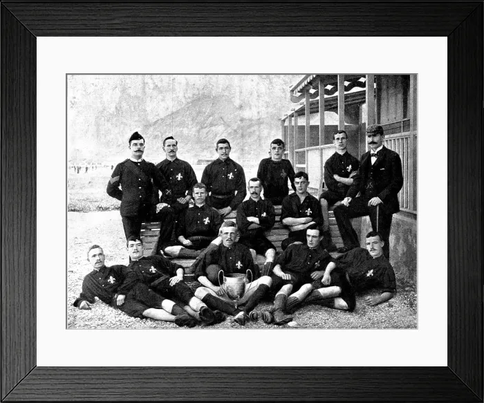 Framed Print : Football at Gibraltar: 2nd Battalion East Lancashire Regiment, winners of the Governor's Cup, 1895 Framed Print : Football at Gibraltar: 2nd Battalion East Lancashire Regiment, winners of the Governor's Cup, 1895