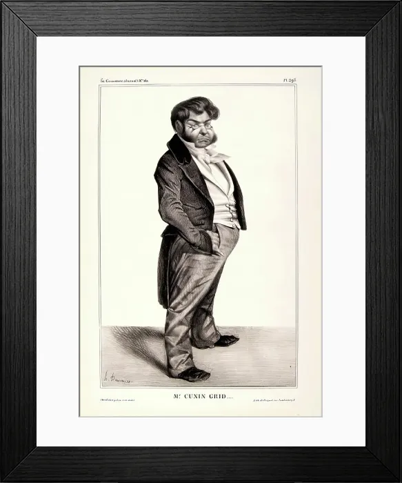 Framed Print : Mr. Cunin Grid... 1833. Creator: Honore Daumier Framed Print : Mr. Cunin Grid... 1833. Creator: Honore Daumier
