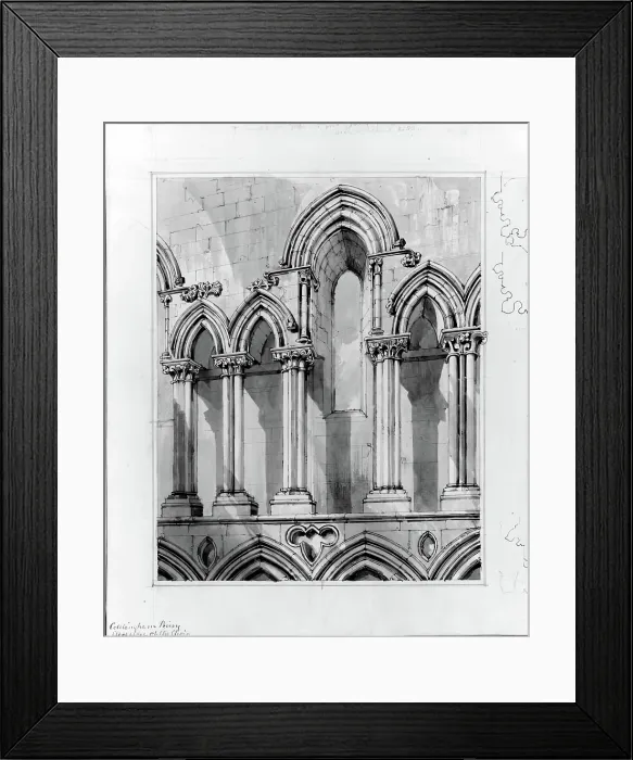 Framed Print : Coldingham Priory - East End, 1848-1852. Creator: Robert William Billings Framed Print : Coldingham Priory - East End, 1848-1852. Creator: Robert William Billings