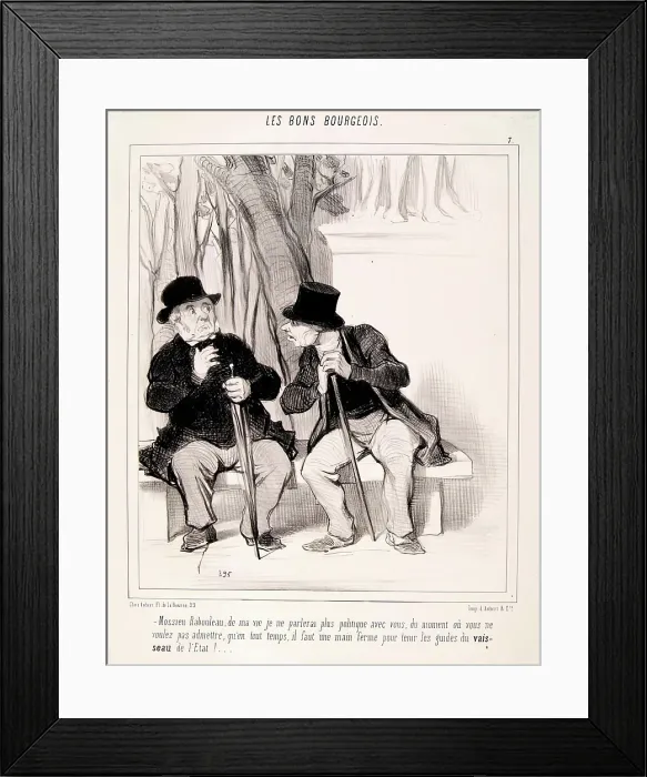Framed Print : Les Bons Bourgeois. -Mossieu Rabouleau, .. 1848. Creator: Honore Daumier Framed Print : Les Bons Bourgeois. -Mossieu Rabouleau, .. 1848. Creator: Honore Daumier