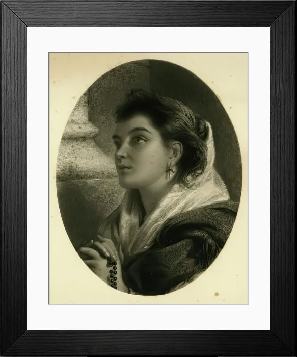 Framed Print : Faith, 1875. Creator: Thomas Oldham Barlow Framed Print : Faith, 1875. Creator: Thomas Oldham Barlow