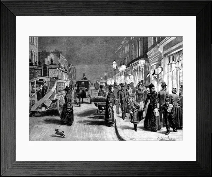 Framed Print : London After Dark, 1895. Creator: Unknown Framed Print : London After Dark, 1895. Creator: Unknown