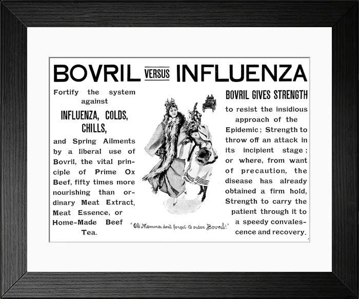 Framed Print : Advertisement for Bovril, 1895. Creator: Unknown Framed Print : Advertisement for Bovril, 1895. Creator: Unknown