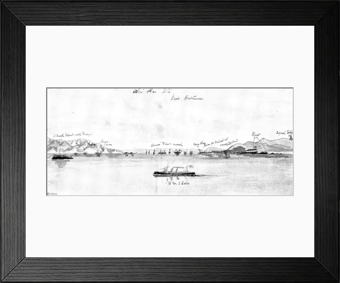 Framed Print : Wei-Hai-Wei: eastern entrance, 1895. Creator: George Meisenbach Framed Print : Wei-Hai-Wei: eastern entrance, 1895. Creator: George Meisenbach