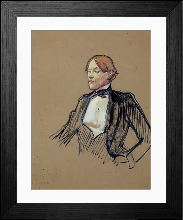 Framed Print : Charles Conder - Sketch for Aux Ambassadeurs: Gens Chics, 1893. Creator: Henri de Toulouse-Lautrec. Charles Conder - Sketch for Aux Ambassadeurs: Gens Chics, 1893