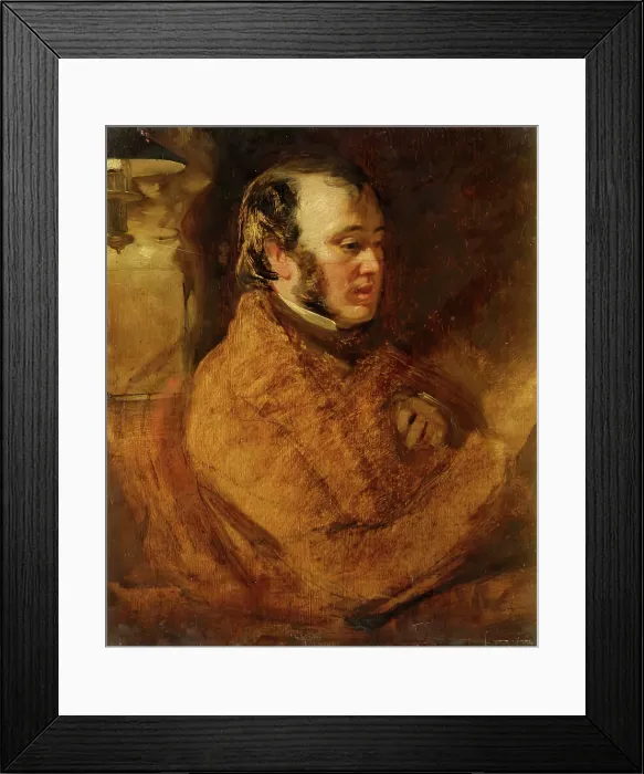 Framed Print : Head of John Phillip, RA, 1847. Creator: Charles Gow Framed Print : Head of John Phillip, RA, 1847. Creator: Charles Gow
