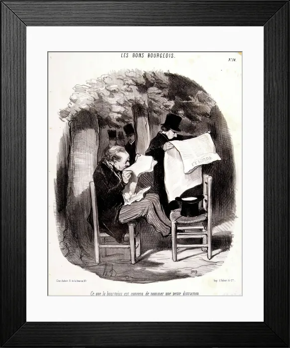 Framed Print : Les Bons Bourgeois. Ce que le Bourgeois est Convenu de Nommer une Petite Distraction, 1846. Creator: Honore Daumier Framed Print : Les Bons Bourgeois. Ce que le Bourgeois est Convenu de Nommer une Petite Distraction, 1846. Creator: Honore Daumier