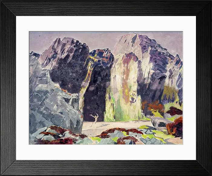 Framed Print : A Rocky Shore, 1900-1924. Creator: John Duncan Framed Print : A Rocky Shore, 1900-1924. Creator: John Duncan