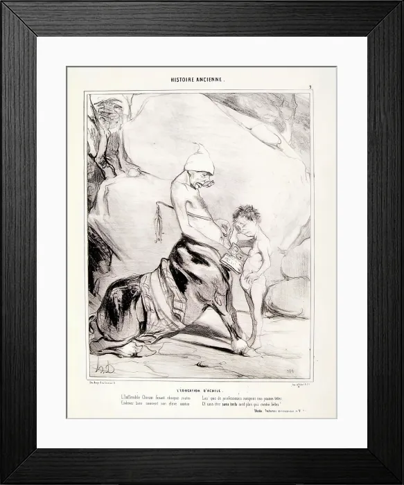 Framed Print : Histoire Ancienne. L education d'Achile, c1843. Creator: Honore Daumier. Histoire Ancienne. L education d'Achile, c1843. Creator: Honore Daumier Framed Print : Histoire Ancienne. L education d'Achile, c1843. Creator: Honore Daumier. Histoire Ancienne. L education d'Achile, c1843. Creator: Honore Daumier