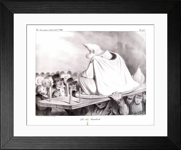 Framed Print : La tete branlante, 1834. Creator: Honore Daumier Framed Print : La tete branlante, 1834. Creator: Honore Daumier