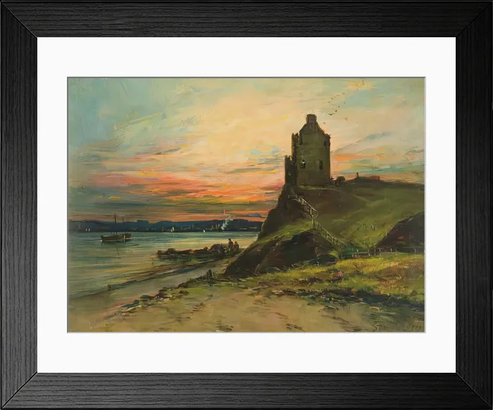 Framed Print : Castle Ruins on a Cliff Edge, 1851. Creator: Samuel Bough Framed Print : Castle Ruins on a Cliff Edge, 1851. Creator: Samuel Bough