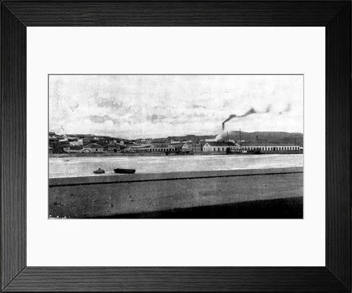 Framed Print : The War in Eastern Asia: naval docks at Port Arthur, 1895. Creator: Lascelles Framed Print : The War in Eastern Asia: naval docks at Port Arthur, 1895. Creator: Lascelles