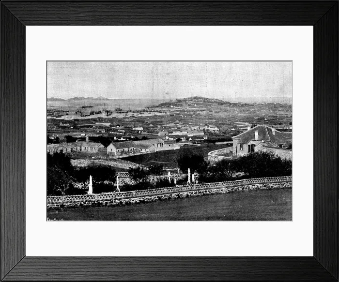 Framed Print : The War in Eastern Asia: Chefoo, looking towards the sea, 1895. Creator: Lascelles Framed Print : The War in Eastern Asia: Chefoo, looking towards the sea, 1895. Creator: Lascelles