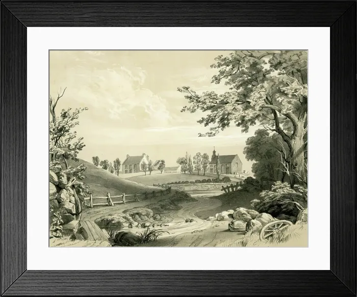 Framed Print : Church and Manse of Cults, c1843-1889. Creator: James Gordon Junior