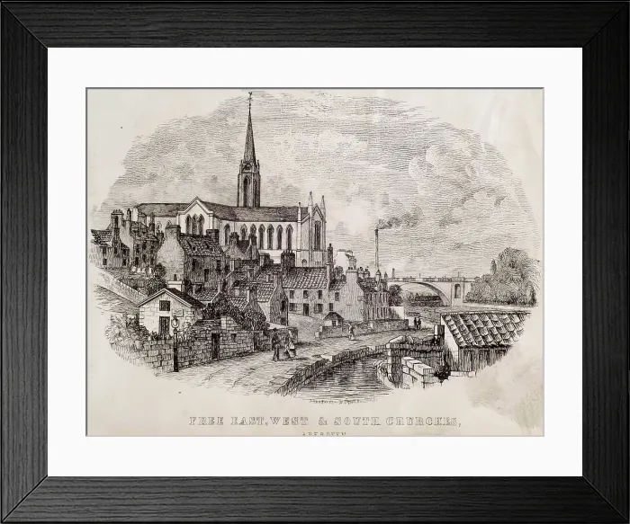 Framed Print : East, West and South Churches, Aberdeen, c1860s. Creator: Unknown