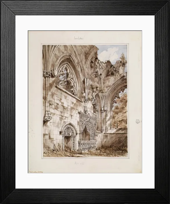 Framed Print : Inchcolm Abbey - Interior Looking East, 1848-1852. Creator: Robert William Billings Framed Print : Inchcolm Abbey - Interior Looking East, 1848-1852. Creator: Robert William Billings