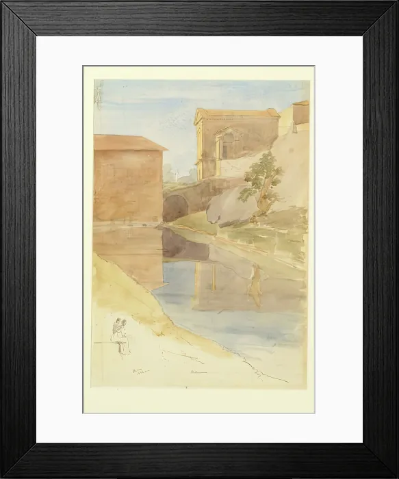 Framed Print : Clitunno, 1824. Creator: James William Giles Framed Print : Clitunno, 1824. Creator: James William Giles