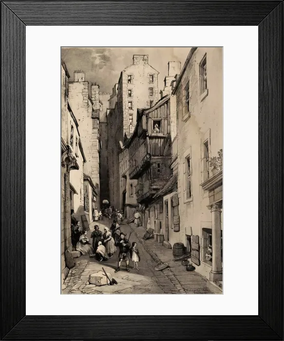 Framed Print : Scotland Delineated-Fleshmarket, Edinburgh, 1847. Creator: James Duffield Harding Framed Print : Scotland Delineated-Fleshmarket, Edinburgh, 1847. Creator: James Duffield Harding