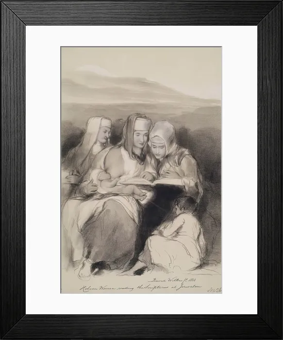 Framed Print : Hebrew Women Reading The Scriptures At Jerusalem, 1841. Creator: Joseph Nash Framed Print : Hebrew Women Reading The Scriptures At Jerusalem, 1841. Creator: Joseph Nash