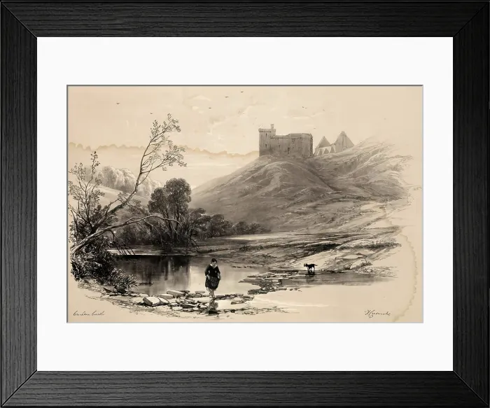 Framed Print : Scotland Delineated-Crichton Castle, 1847. Creator: James Duffield Harding Framed Print : Scotland Delineated-Crichton Castle, 1847. Creator: James Duffield Harding