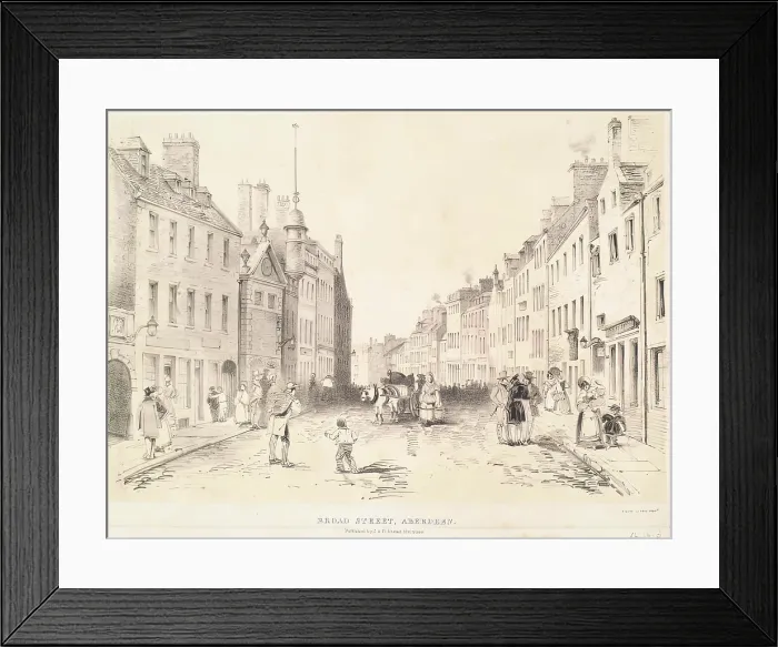 Framed Print : Broad Street, Aberdeen, c1840s. Creator: Unknown Framed Print : Broad Street, Aberdeen, c1840s. Creator: Unknown