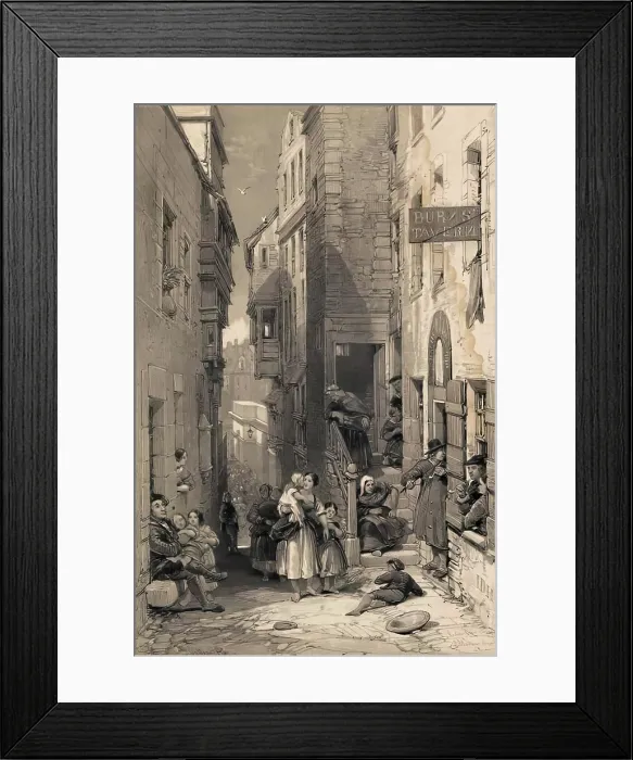 Framed Print : Scotland Delineated-Libberton Wynd, Edinburgh, 1847. Creator: James Duffield Harding Framed Print : Scotland Delineated-Libberton Wynd, Edinburgh, 1847. Creator: James Duffield Harding