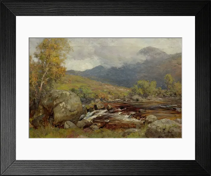 Framed Print : A Highland Burn, 1875-1899. Creator: Sir Ernest Albert Waterlow Framed Print : A Highland Burn, 1875-1899. Creator: Sir Ernest Albert Waterlow