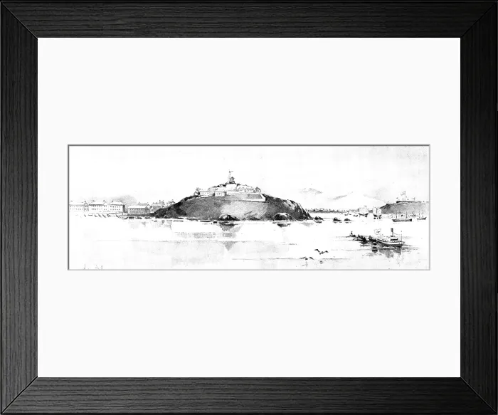 Framed Print : The War in Eastern Asia: Chefoo, as seen from the fleet, 1895. Creator: Unknown Framed Print : The War in Eastern Asia: Chefoo, as seen from the fleet, 1895. Creator: Unknown