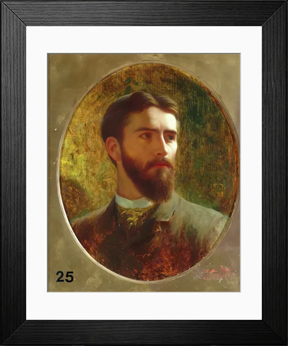 Framed Print : Sir Frank Bernard Dicksee, Self Portrait, 1883. Creator: Frank Dicksee Framed Print : Sir Frank Bernard Dicksee, Self Portrait, 1883. Creator: Frank Dicksee