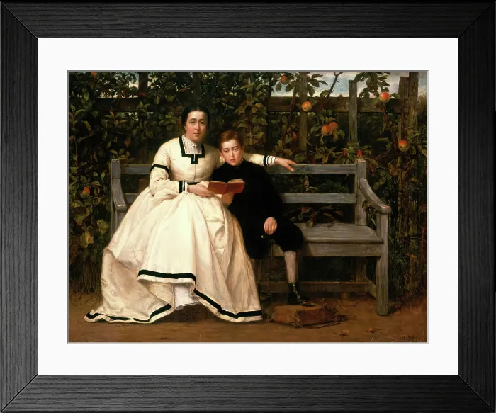 Framed Print : In The Garden at Auchlunies, 1870. Creator: George Reid Framed Print : In The Garden at Auchlunies, 1870. Creator: George Reid