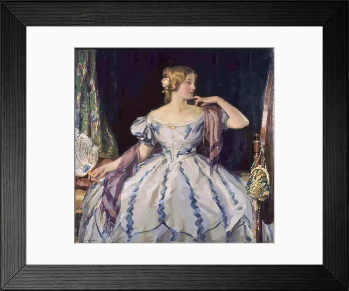 Framed Print : A Victorian Debutante, c1922. Creator: Robert Hope Framed Print : A Victorian Debutante, c1922. Creator: Robert Hope