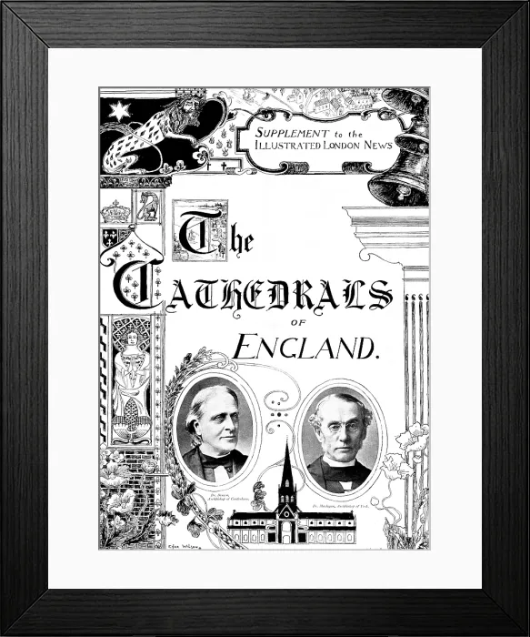Framed Print : The Cathedrals of England, 1895. Creator: Carl Hentschel Framed Print : The Cathedrals of England, 1895. Creator: Carl Hentschel