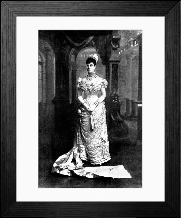 Framed Print : The Duchess of York at the Queen's Drawing-Room, 1895. Creator: Walery. The Duchess of York at the Queen's Drawing-Room, 1895. Creator: Walery Framed Print : The Duchess of York at the Queen's Drawing-Room, 1895. Creator: Walery. The Duchess of York at the Queen's Drawing-Room, 1895. Creator: Walery