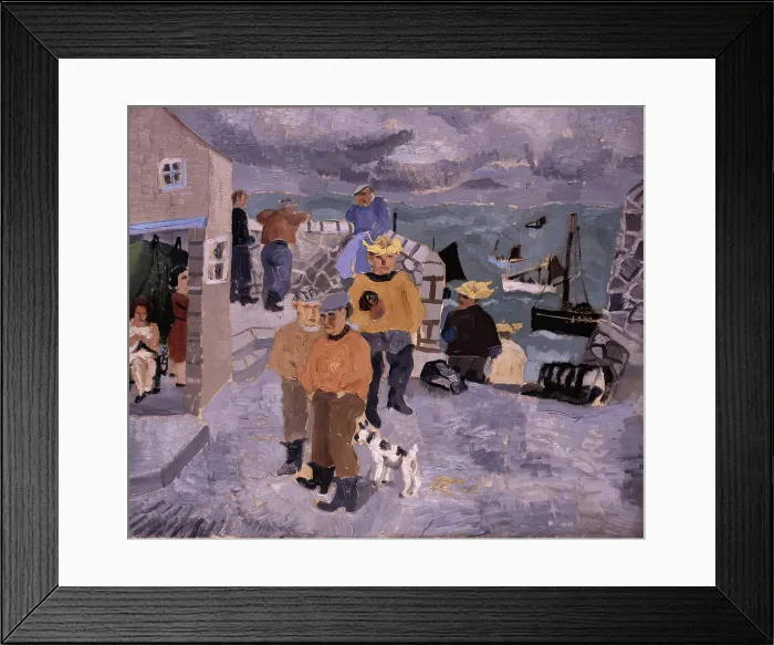 Framed Print : Cornish Fishermen, The Quay, St Ives, 1928. Creator: Christopher Wood Framed Print : Cornish Fishermen, The Quay, St Ives, 1928. Creator: Christopher Wood