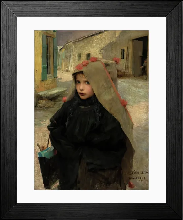 Framed Print : Going to School, 1882. Creator: Jules Bastien-Lepage Framed Print : Going to School, 1882. Creator: Jules Bastien-Lepage