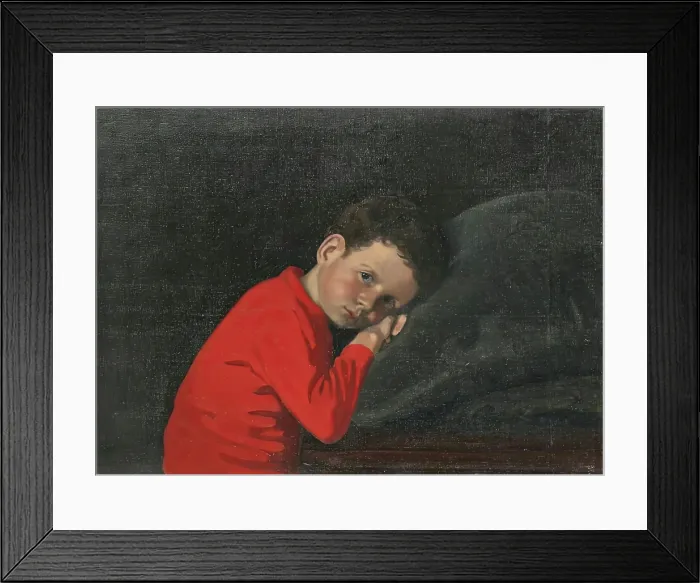 Framed Print : The Red Jersey, c1912. Creator: Mabel Nicholson Framed Print : The Red Jersey, c1912. Creator: Mabel Nicholson