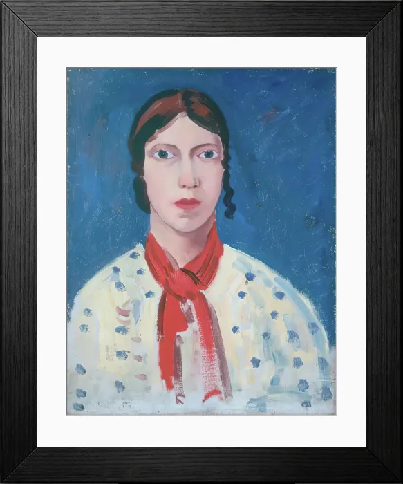 Framed Print : Head of a Gypsy, 1909. Creator: James Dickson Innes Framed Print : Head of a Gypsy, 1909. Creator: James Dickson Innes