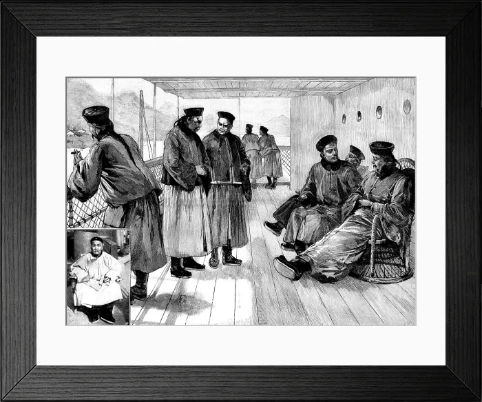 Framed Print : Chang Yen Hoon, Chinese peace envoy, on board the 'Empress of China', 1895. Creator: P Naumann Framed Print : Chang Yen Hoon, Chinese peace envoy, on board the 'Empress of China', 1895. Creator: P Naumann