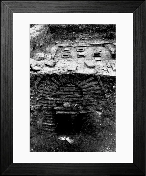 Framed Print : The Roman Villa recently discovered at Darenth, Kent: stoke-hole of a hypocaust, 1895. Creator: Ernest Christopher Youens Framed Print : The Roman Villa recently discovered at Darenth, Kent: stoke-hole of a hypocaust, 1895. Creator: Ernest Christopher Youens