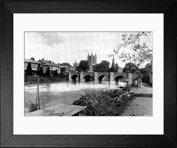 Framed Print : The Cathedrals of England: Hereford Cathedral, 1895. Creator: Francis Frith & Co Framed Print : The Cathedrals of England: Hereford Cathedral, 1895. Creator: Francis Frith & Co
