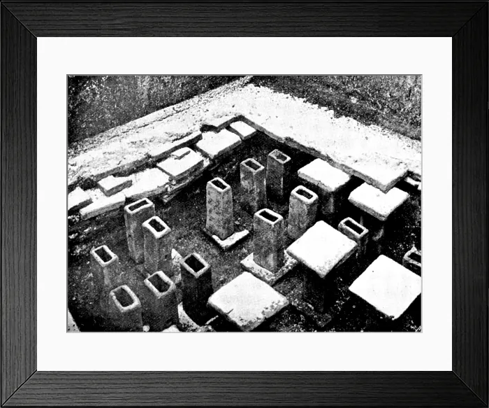Framed Print : The Roman Villa recently discovered at Darenth, Kent: hypocaust constructed with flue-tiles, 1895. Creator: Ernest Christopher Youens Framed Print : The Roman Villa recently discovered at Darenth, Kent: hypocaust constructed with flue-tiles, 1895. Creator: Ernest Christopher Youens