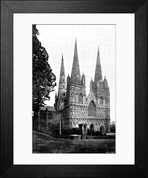 Framed Print : The Cathedrals of England: Lichfield Cathedral, 1895. Creator: Francis Frith & Co Framed Print : The Cathedrals of England: Lichfield Cathedral, 1895. Creator: Francis Frith & Co