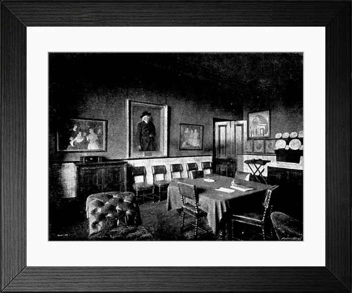 Framed Print : The drawing-room at Professor Blackie's residence, Edinburgh, 1895. Creator: Andre & Sleigh. The drawing-room at Professor Blackie's residence, Edinburgh, 1895 Framed Print : The drawing-room at Professor Blackie's residence, Edinburgh, 1895. Creator: Andre & Sleigh. The drawing-room at Professor Blackie's residence, Edinburgh, 1895