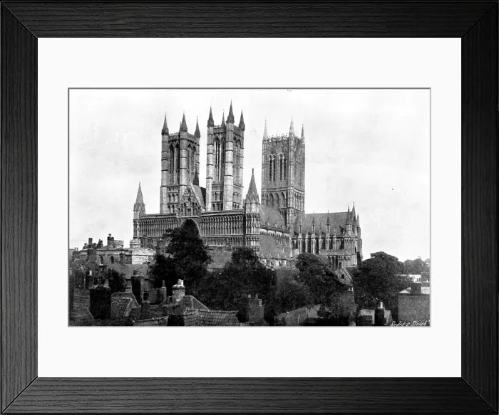 Framed Print : The Cathedrals of England: Lincoln Cathedral, 1895. Creator: Francis Frith & Co Framed Print : The Cathedrals of England: Lincoln Cathedral, 1895. Creator: Francis Frith & Co