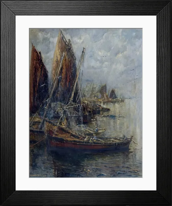 Framed Print : Fishing Boats, 1915. Creator: Mason Hunter Framed Print : Fishing Boats, 1915. Creator: Mason Hunter
