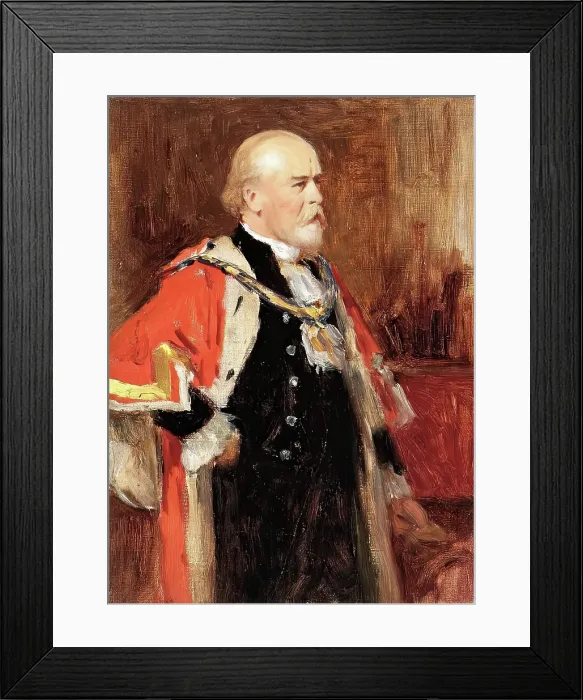 Framed Print : Sir James Hoy, (1837-1908), Lord Mayor of Manchester, c1902. Creator: George Reid Framed Print : Sir James Hoy, (1837-1908), Lord Mayor of Manchester, c1902. Creator: George Reid