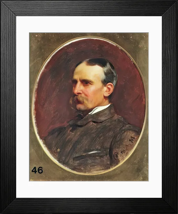 Framed Print : Briton Riviere, RA, 1881. Creator: Philip Hermogenes Calderon Framed Print : Briton Riviere, RA, 1881. Creator: Philip Hermogenes Calderon