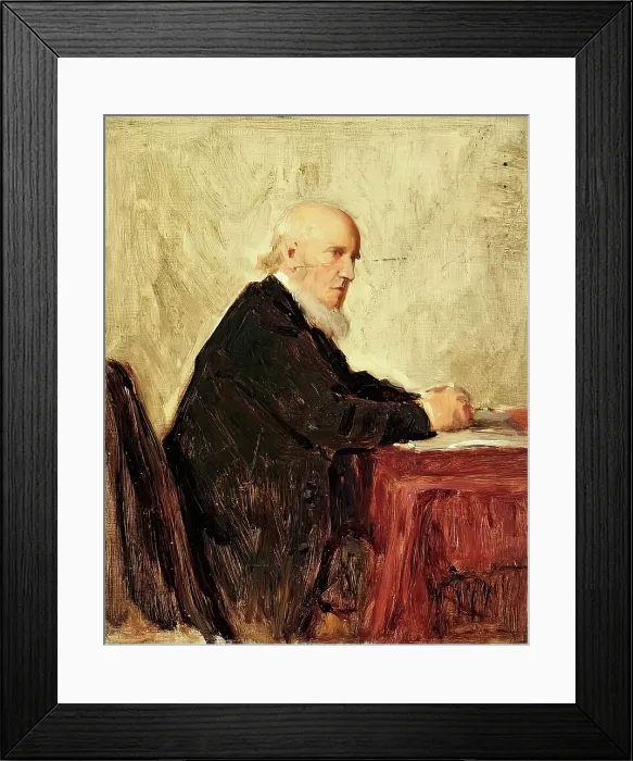 Framed Print : Minister Seated At Table, c1890-1910. Creator: George Reid