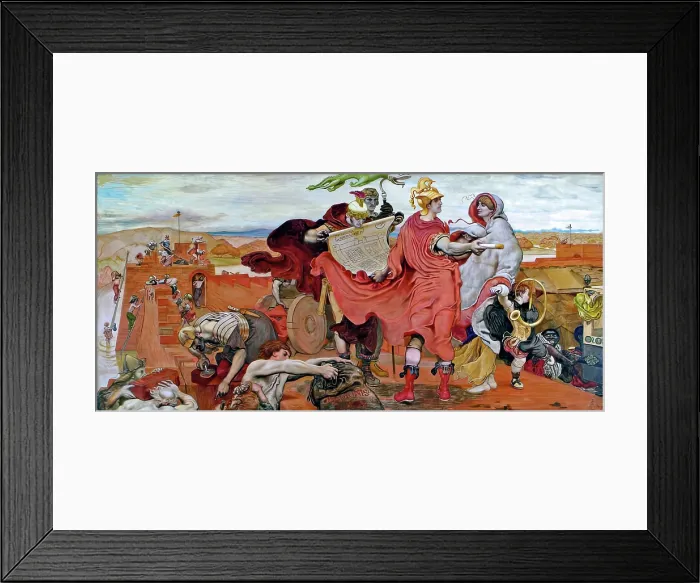 Framed Print : The Romans building a Fort at Mancenion, A.D. 80, 1879 - 1890. Creator: Ford Madox Brown Framed Print : The Romans building a Fort at Mancenion, A.D. 80, 1879 - 1890. Creator: Ford Madox Brown