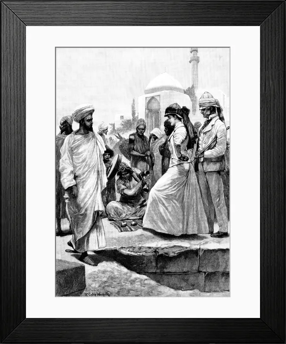 Framed Print : A Street Conjurer in Algiers, 1895. Creator: P Naumann Framed Print : A Street Conjurer in Algiers, 1895. Creator: P Naumann
